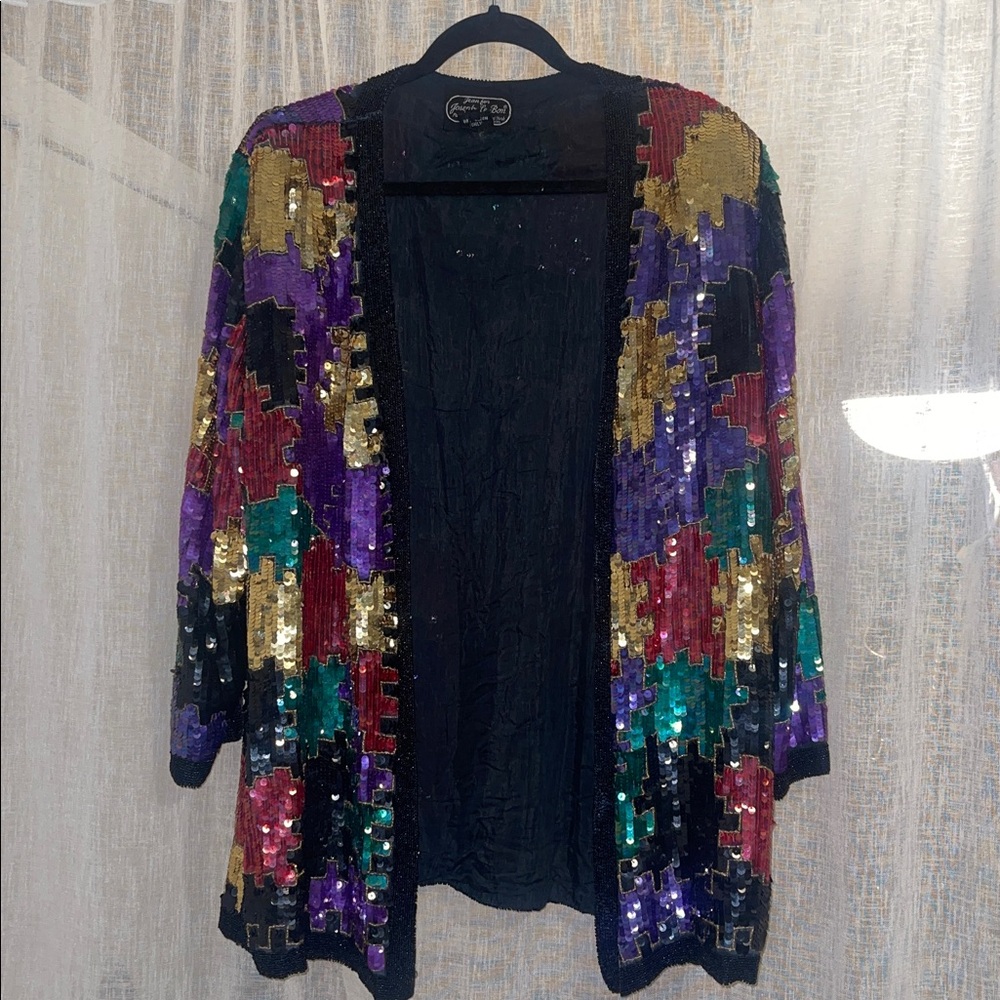 Joseph Le Bon Vintage Puzzle Sequin Cardigan